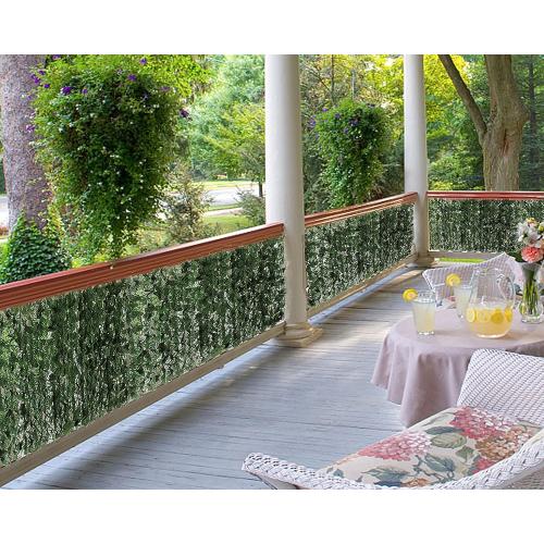 Artificial Ivy Privacy Fence Screen 158 x 39 Inch Faux Ivy Fence, Expandable Privacy Wall Screen Ivy Leaves Hedge Fence Panels for Decoration, Garden, Indoor, Outdoor, Backyard