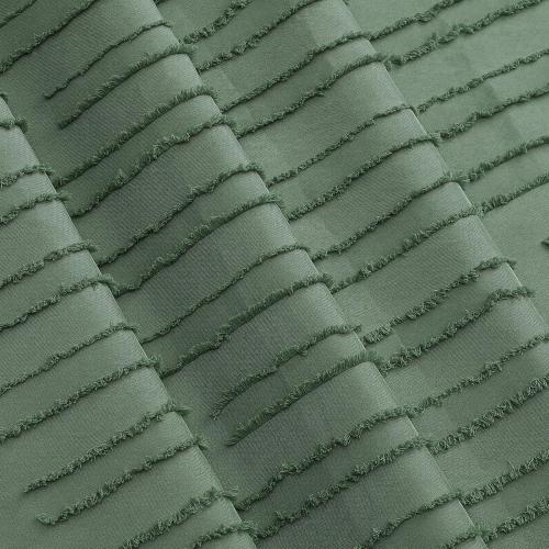 Size 72x72 Color Green  Boho Fabric Shower Curtain Set, Modern Farmhouse Tufted Cloth Shower Curtains with Striped Textured for Luxury Bathroom Decor, Soft & Wrinkle Resistant, Sage Green, 72 x 72