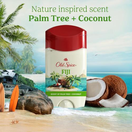 2Pack ......Old Spice Dry Feel Antiperspirant Deodorant for Men, 24/7 Freshness, 24/7 Sweat & Odor Protection, Gentle on Skin with Skin Conditioners, Fiji with Palm Tree   Coconut Scent, 2.6 oz (Pack of 2)