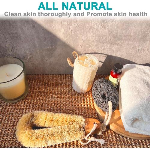 Mr.Cui'shop 2PACK Quality SISAL All Natural Spa Foot Brush with Wooden Handle - Dry or Wet Use - 7.3 inch Length - Exfoliates, Improves Blood Circulation, Cellulite Reduction