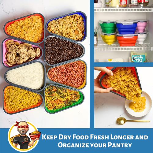 The Perfect Pizza Pack™ - Reusable Pizza Storage Container with 5 Microwavable Serving Trays - BPA-Free Adjustable Pizza Slice Container to Organize & Save Space, White