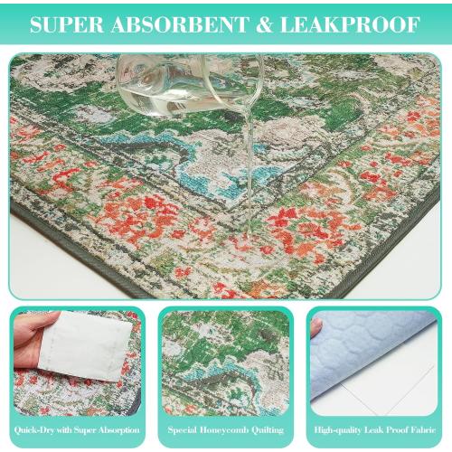36x48 2Pack Green Thicken Washable Pee Pads for Dogs, 2 Pack Waterproof Reusable Pee Pads for Dogs，36x48 Super Absorbent Leakproof Dog Pads, Non-Slip Potty Pads for Floor, Crate, Couch, Whelping Pads Pet Supplies