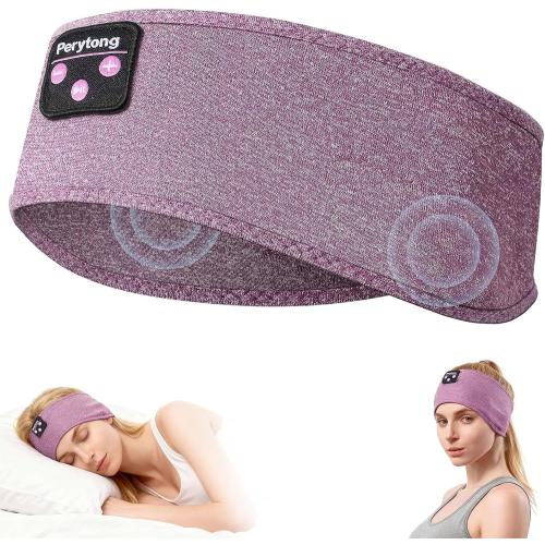 Perytong Sleep Headphones Bluetooth 5.4, Sleep Headphones for Side Sleepers with Ultra-Thin HD Stereo Speakers, Wireless & Sweat Resistant Sport Earphones for Workout Yoga Travel
