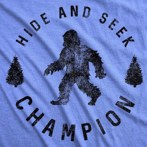 Size 3XL .Crazy Dog T-Shirts Hide and Seek Champion Funny Bigfoot Graphic Sarcastic Tee