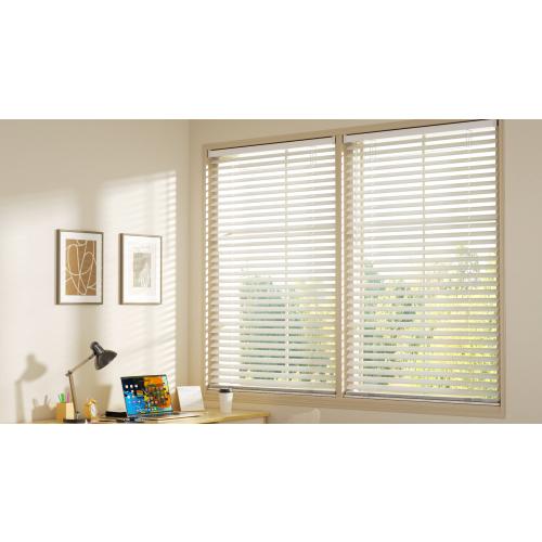 SZXIMU 2 Cordless Room Darkening Window Blinds, 36 W x 64 H White