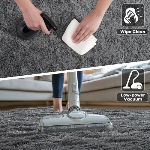 Noahas Door Mat Indoor Entrance,2x3 Shaggy Small Dark Grey Area Rugs for Entryway,Non-Slip Fluffy Entry Bedroom Rug,Soft Plush Bedside Throw Kids Carpet