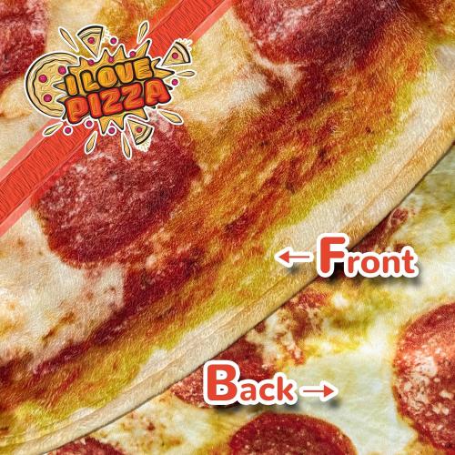Bcareself Pizza Blanket Adult Kdis Size Double Sided Funny Realistic Food Personalized Throw Blanket Novelty Gift for Everyone 300 GSM Soft Flannel 60 inches Red