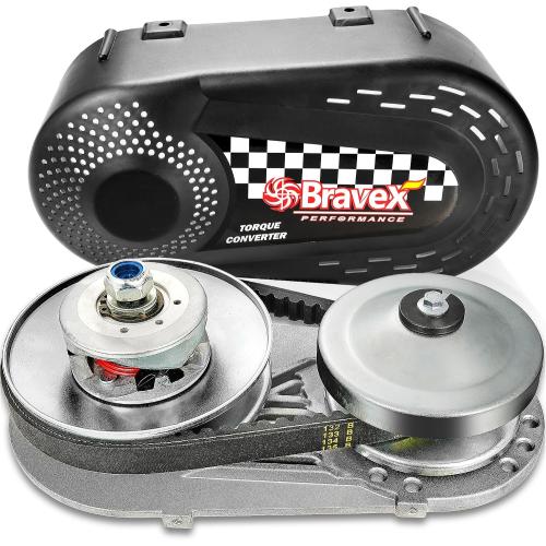 Complete Torque Converter for Predator 212 Go Kart Clutch Kit Set 3/4inch 10T #40/41 and 12T #35 Chain Replacement for 218353A Manco Comet TAV2