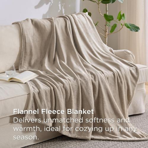 Bedsure Queen Comforter Set Beige, 8 Pieces Prewashed Queen Size Bed in a Bag with Soft Fleece Bed Blanket, Down Alternative Bedding Set for All Seasons, Sheets, Pillowcases & Shams