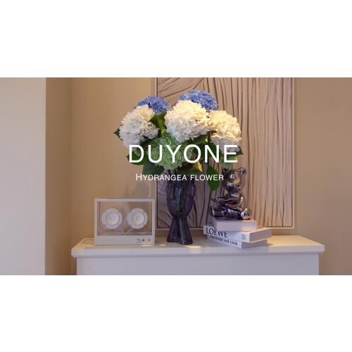 DUYONE 3Pcs Real Touch Hydrangea Artificial Flowers,Green 3Pcs