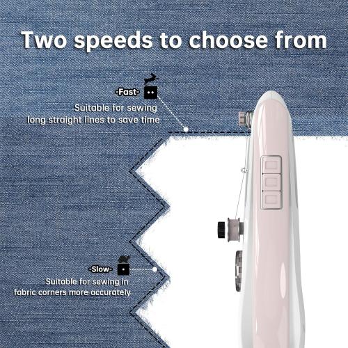 Handheld Sewing Machine, Portable, Mini Sewing Machine, Easy to Use, Fast Sewing Speed, Suitable for Sewing Clothes, Fabric, DIY Home Machine for Beginners.(Pink)
