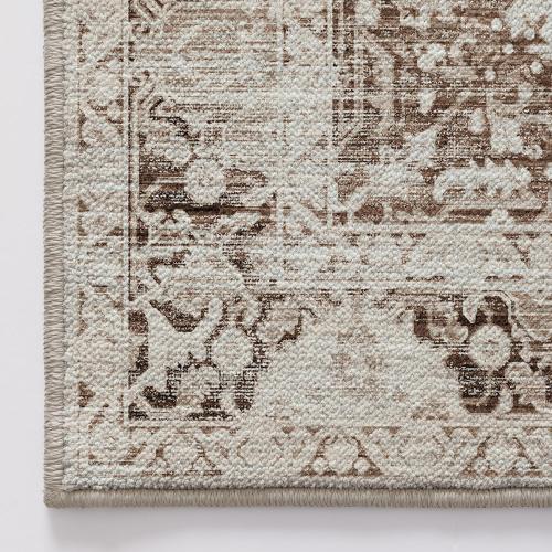 LUMI 8x12 Washable Area Rug for Living Room, Ultra Soft Traditional Vintage Rugs Non Slip with Rubber Backing, Low Profile, High Traffic, Stain Resistant Carpets, Ideal for Bedroom, Dining Room