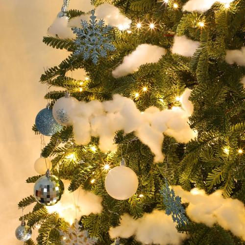 JOYIN 1 LB Fake Snow Cotton Christmas Decorations, Soft Snow Blanket for Christmas Village Accessories Indoor Winter Artificial White Clouds Craft Indoor Home Decor Tree Snowman Scene Display