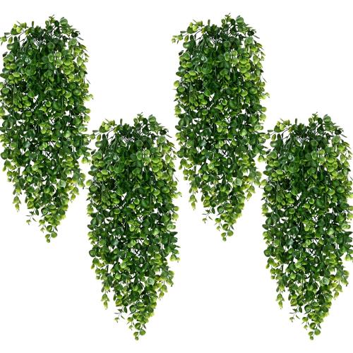 Waipfaru 4Pcs Fake Hanging Plants 2.7FT Fake Plants Fake Vines Greenery