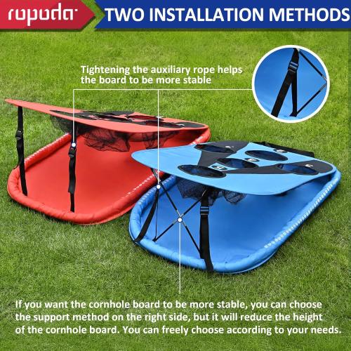 ropoda Pool Cornhole Board Set, 3ft x 2ft Corn Hole Games for Adults, Cornhole Set Floating, Pool Games for Adults, Water and Land Dual-Purpose, Easy Setup, Beach Toys for Family, Beach/Lawn Toys