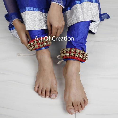 Art of Creation Kathak Dancing Ghungroo Anklet Bells Classical Dancers Musical Instrument Bharatnatayam Indian Traditional Ghungru 20 Bell each Row