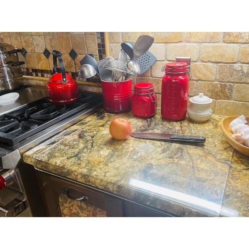 Large Clear Acrylic Cutting Board Chopping Board with Lip 18X24 Non-Slip Design Use for Cutting Vegetables Fruits or Bakery in Home and Restaurant