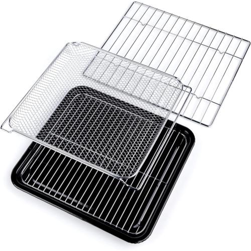 GE Profile Smart Oven with No Preheat, 11-in-1 Countertop Oven including Air Fry, Warm, Toast, Broil, Roast, Pastry, Reheat, and more, WiFi and Smart Connected, Black (Little Damaged, see the picture)