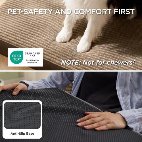 Bedsure ComfyFleece Dog Bed for Small Dogs - Orthopedic Pet Beds with Removable Washable Cover, NOT Waterproof Egg Crate Foam Puppy Mat, NOT for Chewers