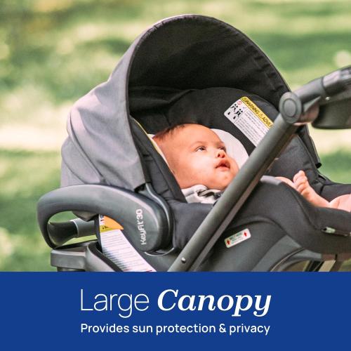 Chicco KeyFit 30 ClearTex Infant Car Seat and Base, Rear-Facing Seat for Infants 4-30 lbs., Includes Infant Head and Body Support, Compatible with Chicco Strollers, Baby Travel Gear | Pewter/Grey