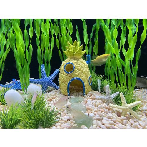 Multicolor BEGONDIS 23 Pcs Aquarium Decorations Fish Tank Artificial Green Water Plants with Resin Ornament，Accessories Ornament Kit