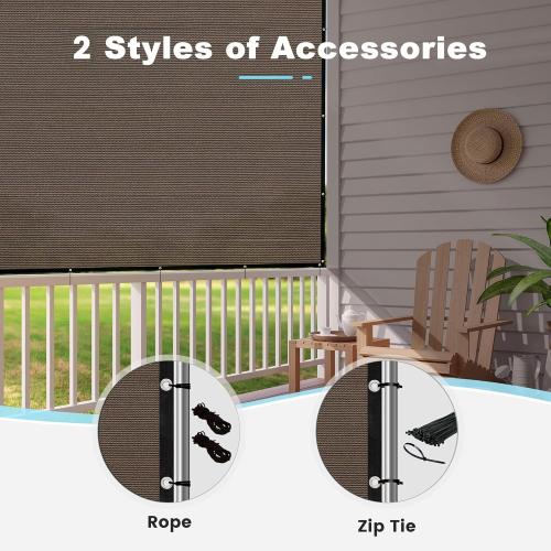 Size 16X16 Ft Color Grey 90% Sun Shade Cloth with Grommets, Outdoor Sun Shade Cover Heavy-Duty Sunblock Fabric Trap for Patio Lawn Garden Pergola, Mocha,