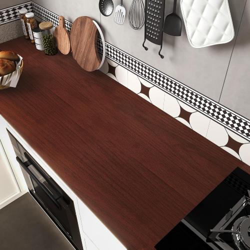 BAYYA Cherry Wood Grain Contact Paper Red Brown Peel Stick Wallpaper Matte Thick Ultra Wide 31.5x354inch Self-Adhesive Waterproof Wall Paper Roll Vinyl Wrap Furniture Sticker for Countertop Cabinet