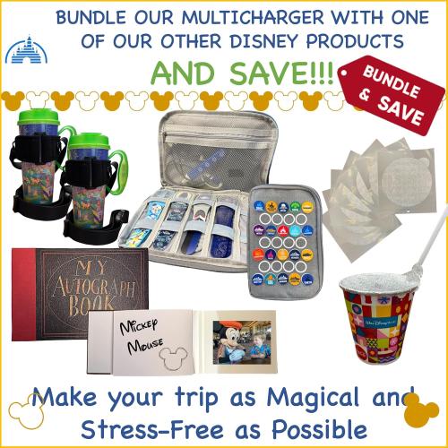 MultiCharger for MagicBand , MagicBand   & Magic Band Compatible with FuelRod and Other External Battery. Disney World Accessories for Trip to Disneyland or Cruise (USB-A, 2-Pack)