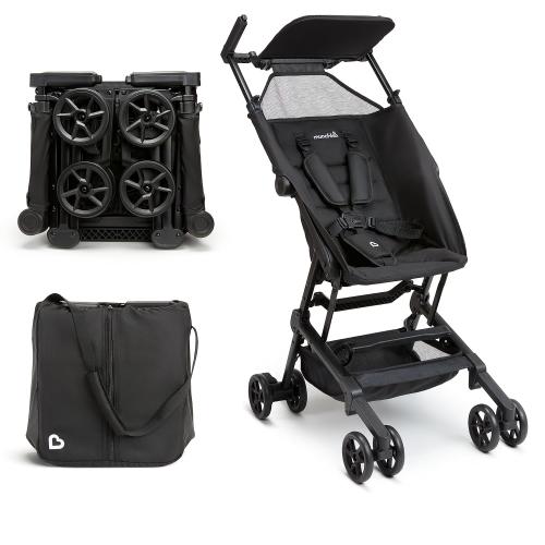 Munchkin Sparrow Travel Baby Stroller for Babies and Toddlers, Ultra Compact and Lightweight, Great for Airplane and Everyday Car Trips, Black