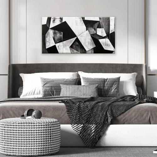 TAIJXAGSG Black And White Wall Art Decor Canvas Art Wall Decor Minimalist Wall Art Geometric Color Block Canvas Artwork Paintings Wall Decor Modern Bedroom Art Office Home Decor Wall 20X 40