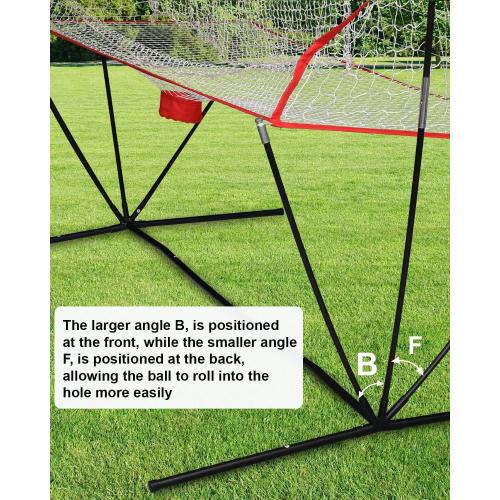 Portable Tennis & Pickleball Recovery System Net, 6 x 7ft Portable Polyester Mesh and Fiberglass Frame, Ball Recycling Net for Tennis Ball Machine, Collapsible Pickleball Trainer for Indoor/Outdoor