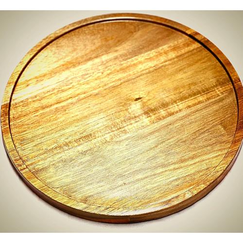 Acacia Wood Round Tray