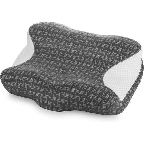 Elviros CPAP Pillow for Sleeping, Ergonomic Adjustable Height Neck Support Memory Foam Bed Pillow for CPAP Users with Sleep Apnea, Suitable for Side and Back Sleepers