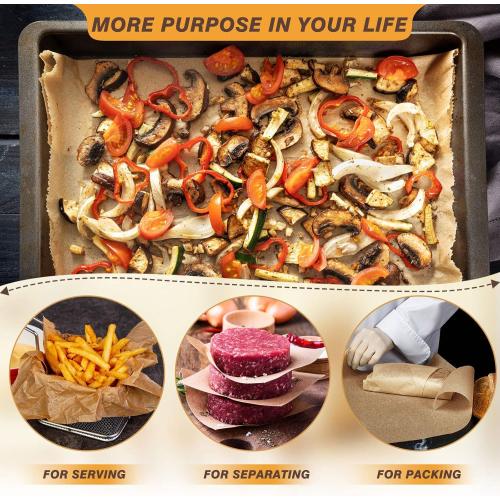 Unbleached 15 x 200 ft Parchment Baking Paper Roll - 250 Sq.Ft for Baking, Cooking, Grilling, Air Fryer and Steaming