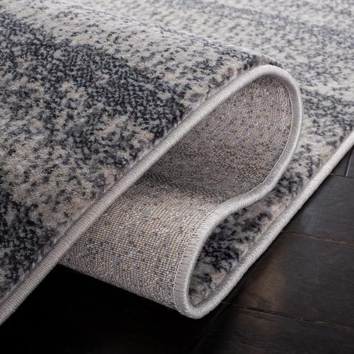 SAFAVIEH Area Rug - Carnegie Collection - Large - Ivory & Grey, Modern Stripe Design, Non-Shedding & Easy Cleaning, Ideal for Living Room, Bedroom, Office, Dining Space (CNG612F)