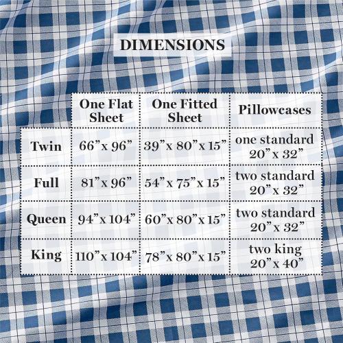 Martha Stewart Ultra Soft Brushed and Washed Microfiber 4 Piece Sheet Set, Easy Care, Comfy Bed Sheets with Deep Pocket, 1 Flat Sheet, 1 Fitted Sheet, 2 King Pillowcases, King Size, Navy Blue