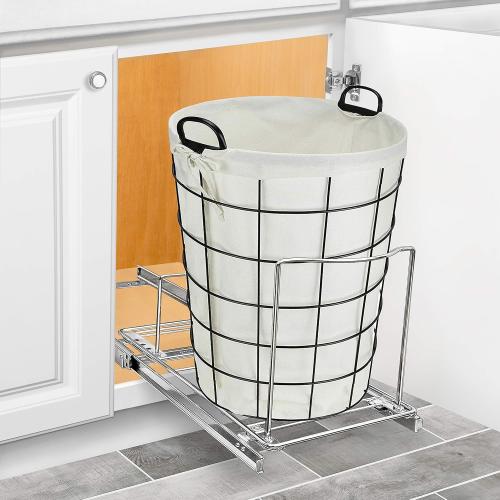LYNK PROFESSIONAL® Pull-Out Trash Can Drawer – Sliding Organizer for Kitchen Cabinet or Under-Sink Use – Heavy Duty Storage Rack (Bin Not Included)