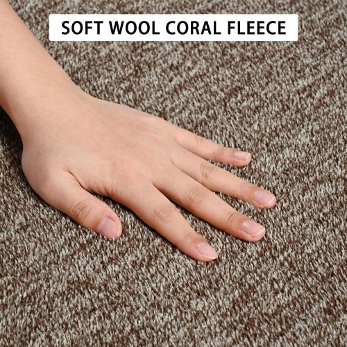 Tepook Soft Rugs for Living Room Bedroom, 7x10 Brown Modern Washable Non-Slip Area Rug, Indoor Memory Foam Carpets for Boys Girls Room Home Decor