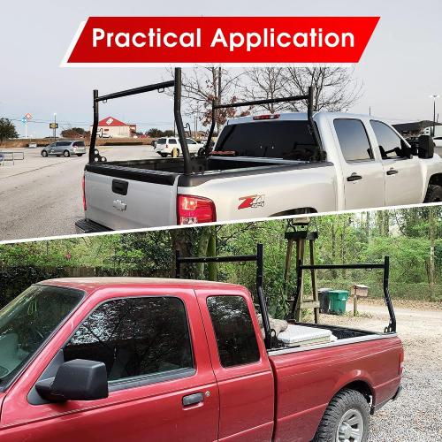 JY PERFORMANCE Truck Ladder Racks 800Ibs Capacity Extendable Pick-up Truck Bed Ladder Rack, Universal Heavy Duty (NO Drilling)