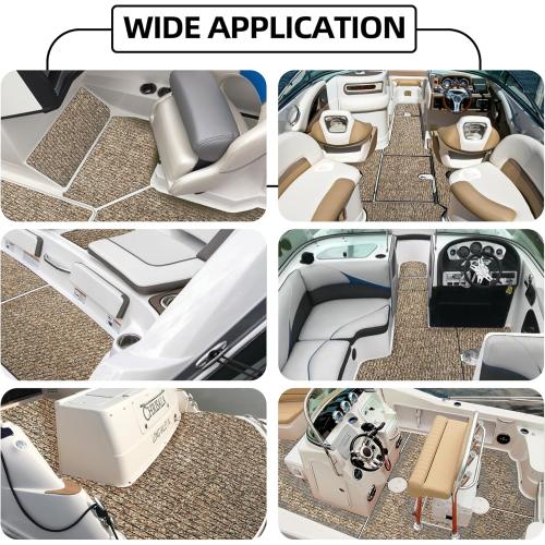 FOCEAN Boat Flooring EVA Foam Boat Decking Camo Self-Adhesive Marine Mats for Jon Boats,Bass Boat,RV,Kayak, 94.5 x 47.2/23.6/15.7‼️light dirt‼️