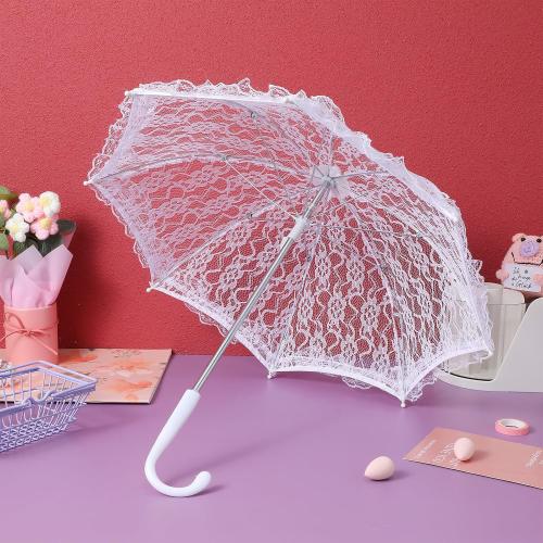 Mini Lace Umbrella, 19. 7 X 16. 9 Inch Bridal Lace Parasol Wedding Decoration Stage Dancing Prop With fan