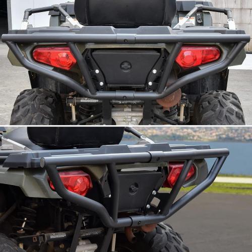 SAUTVS Front & Rear Brush Guard Bumper for Sportsman 450 570 14-20, Heavy-Duty Steel Front Rear Bumper Protector for Polaris Sportsman 450 570 Touring 2014-2020 Accessories, Replace# 2879714, 2879715