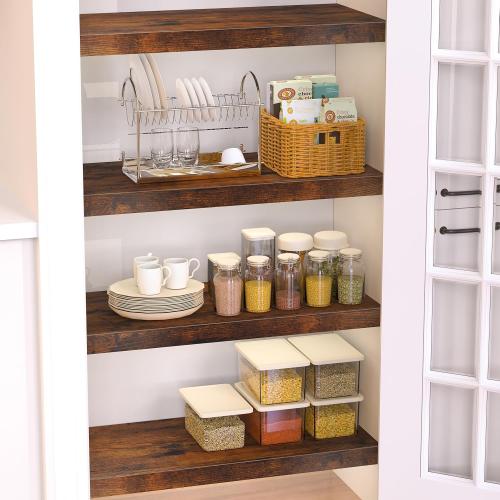 MyLifeUNIT Wire Shelf Covers, 4 PCS Wood Wire Rack Covers for Pantry, Closet, Laundry Room (35.8 W x 16 D)