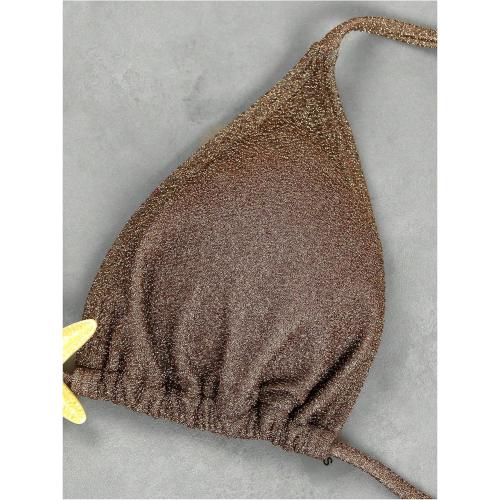 Size M SOLY HUX Women's Sexy Halter Triangle Bikini Set Tie String Swimsuit High Cut Thong Two Piece Bathing Suit