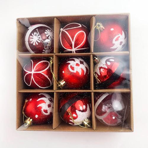Heyiwell 2.36 Inch/9pc Shatterproof Christmas Ornament Balls,Christmas Hanging Balls Decorations for Xmas Trees and Holiday Decor,White Red