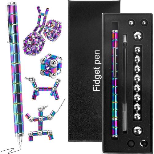 Magnet Fidget Pen Toys Fidget Toys Magnetic Pen Funny Pens Gifts for Teen Boys Teen Girls Gifts for Kids (Multicolor)
