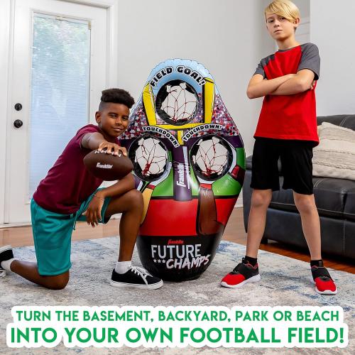 Franklin Sports Kids Football Target Toss Game - Inflatable Throwing Target Toy with Soft Mini Footballs - Fun Kids Sports Game