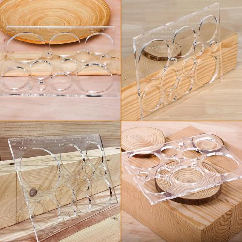 10*7.9 inches 13 in 1 Router Template for Woodworking,Router Jig Template,Bowtie Router Template Jig Kit, Circle Inlay Template Decorative Template, clarity
