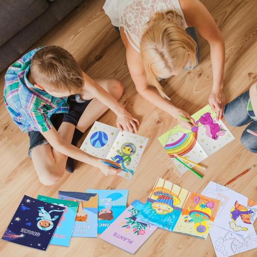 JOYIN 24 Pack Coloring Books for Kids Ages 4-8, Bulk Mini Coloring Book for Party Favors, Goodie Bags Stuffers for Kids | Birthday Party Gifts | Classroom Travel Activity | Stocking Stuffers