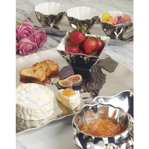 Certified International Chip and Dip, 12-inch Diameter, Silver Coast to of